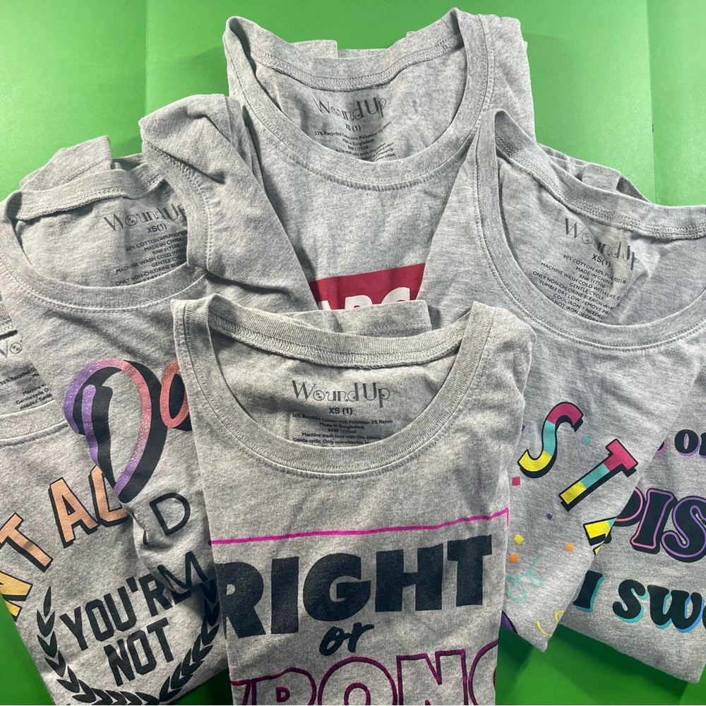 Set of 6 Junior’s Gray T-Shirts Size XS